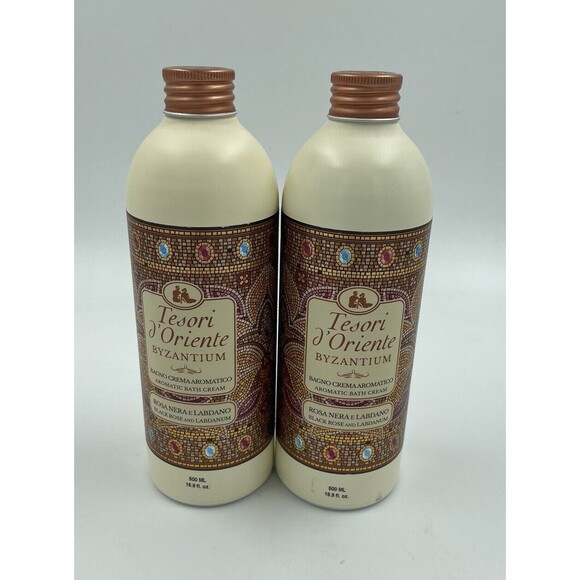 TESORI D'ORIENTE Byzantium Black Rose & Labdanum Aromatic Bath Cream 500 ml - Picture 1 of 5